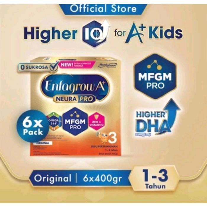 Gambar Enfagrow A+ 3 Susu Formula Anak 1-3 Tahun Original Plain 400Gr X 6 dari bolliang undefined Tokopedia
