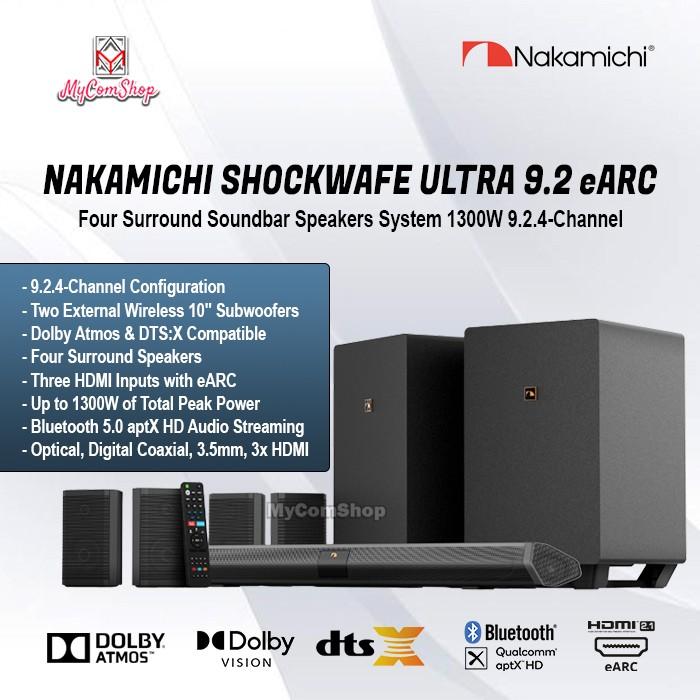 Nakamichi Shockwafe Ultra 92 Earc 1300w Soundbar System 924 Diskon