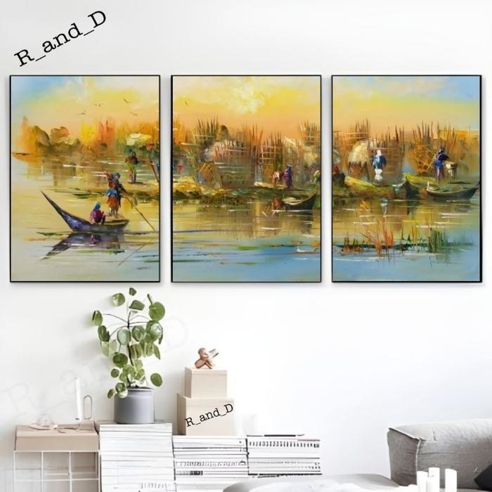 Gambar Lukisan Abstract Dekorasi Rumah ukuran 120x60, Hiasan Dinding Abstrak Ukuran Besar, Poster dinding gambar abstrak pemandangan, Wall decor minimalis, Walpaper dinding motif abstrak, Foto Abstrak oil paint - 1 dari Rahardjoe Design undefined Tokopedia