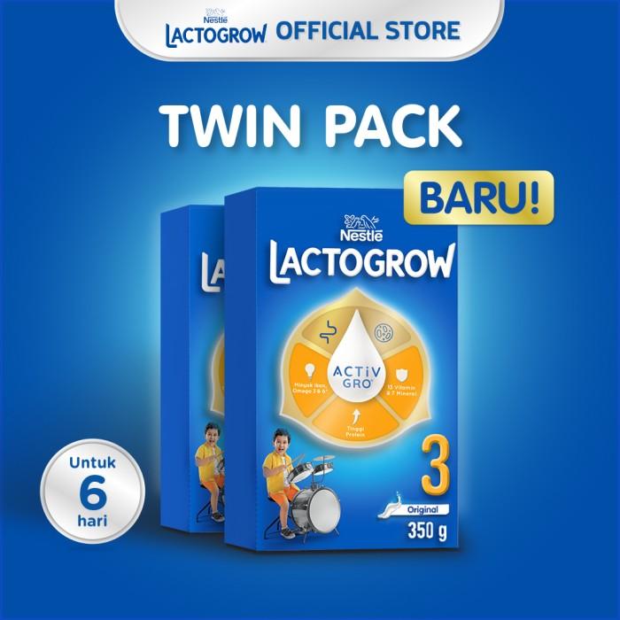 Gambar KidsWear- Nestlé LACTOGROW 3 Plain Susu Anak 1-3 Tahun Box 350g x2pcs dari Esih Lipamisaz undefined Tokopedia
