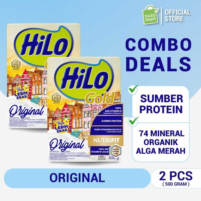 Gambar LengkapMurah- Twin Pack - HiLo Gold Original (Plain) 500 gram - Susu Tinggi Kalsium dari desuni shop91 undefined Tokopedia