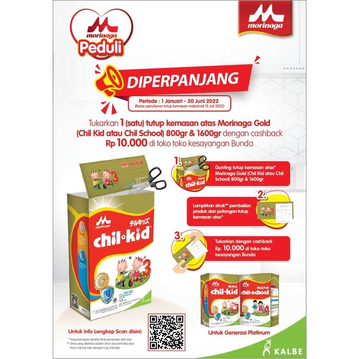 Gambar Morinaga Chil School Gold 780 Gr (Sudah Potong Tutup Kemasan) dari bolliang undefined Tokopedia