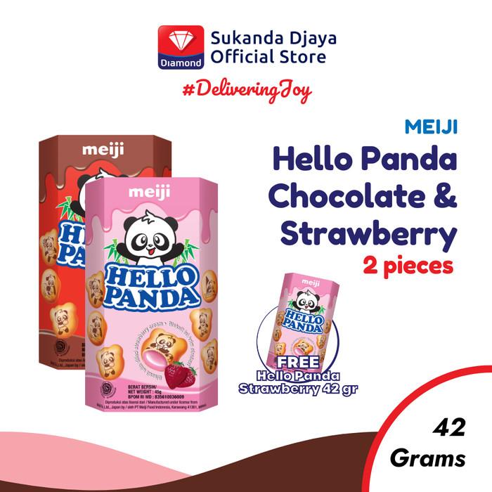Gambar Meiji Hello Panda Biskuit Chocolate + Strawberry 42 Gr Buy 2 Get 1 dari Sukanda Djaya undefined Tokopedia
