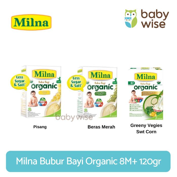 Gambar TERJAMIN ASLI!!! MILNA BUBUR BAYI ORGANIC 6M+ 120GR KODE 894 - Beras Merah dari Lastri Ana undefined Tokopedia