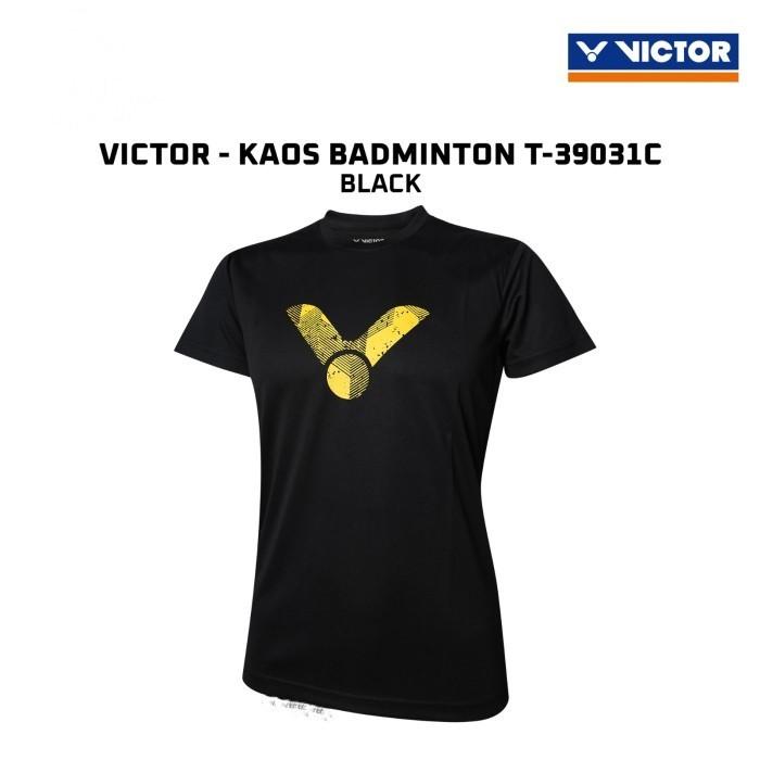 Gambar SALE TERLARIS KAOS JERSEY BADMINTON VICTOR T SHIRT T 39031 T39031 ORIGINAL READYY - Hitam, S dari k3nzs undefined Tokopedia