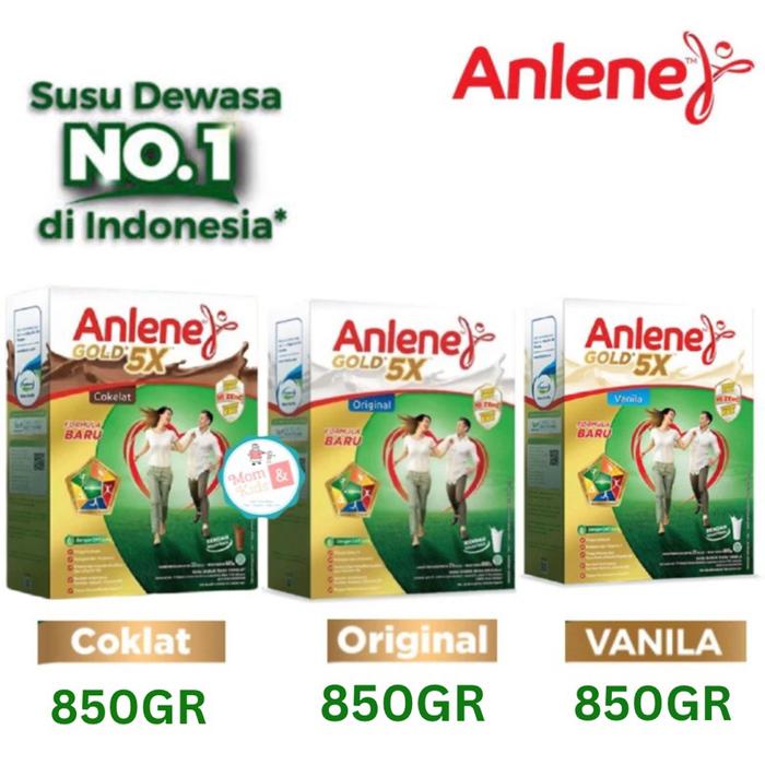 Gambar ANLENE GOLD 5X VANILA ORIGINAL COKLAT 850GR | ANLENE GOLD 5 X 850 GR dari Djual Store undefined Tokopedia