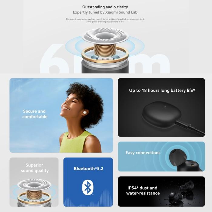 Jual New Xiaomi Mi True Wireless Earbuds Basic Headphone Headset