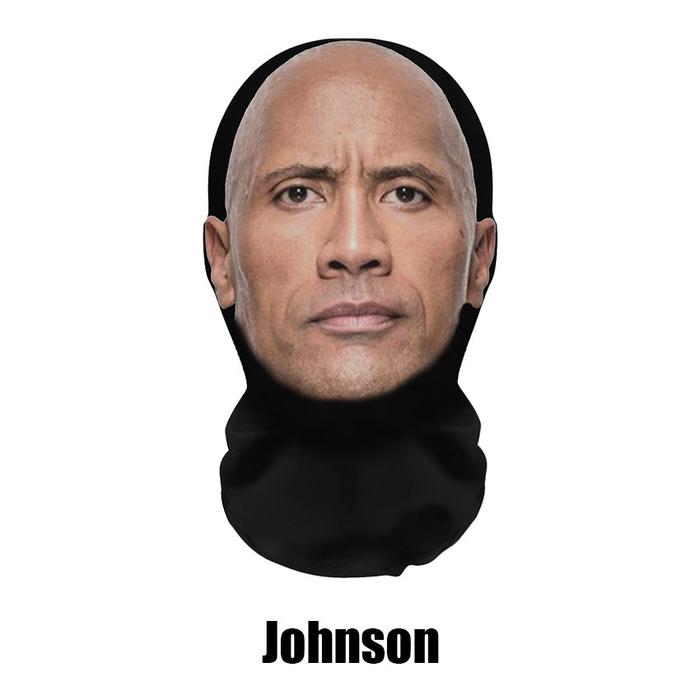 Gambar Topeng Penutup Kepala 3D Balaclava Mask Masker Full Face Motif Kanye, Taylor Swift, Dwayne Johnson - Johnson dari IDT4 undefined Tokopedia
