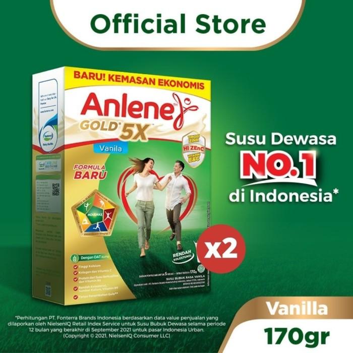 Gambar Anlene Gold 5X Susu Bubuk Dewasa Vanila 2 x 170g - Nutrisi Tinggi Kalsium Untuk Tulang, Sendi, dan Otot MURAH!!! dari iyan shop 09 undefined Tokopedia