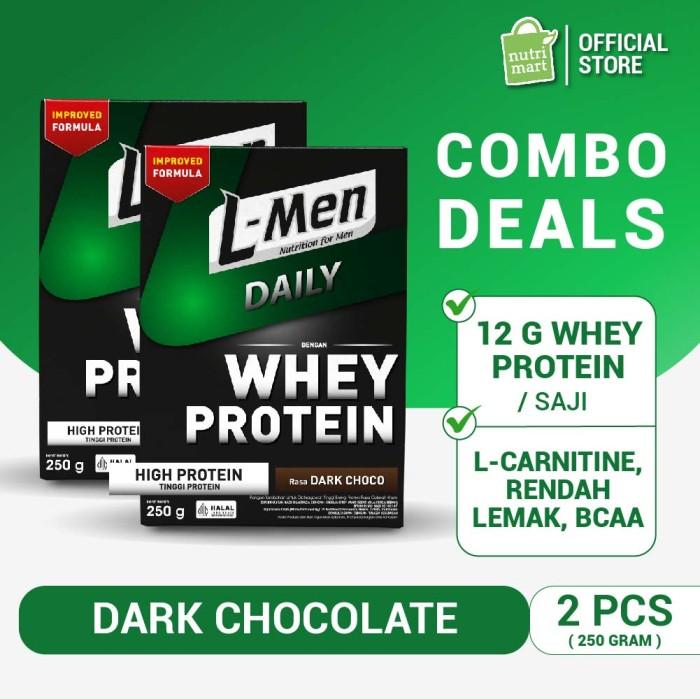 Gambar CahayaSehat- Twin Pack: L-Men Hi Protein Whey Daily Dark Chocolate dari rendiko undefined Tokopedia