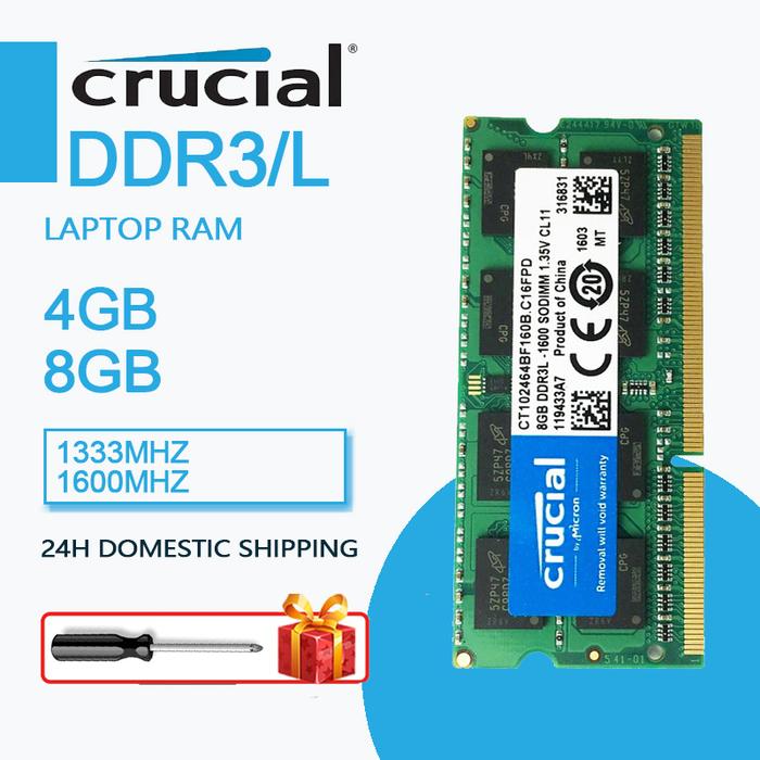 Jual [Local 24H ship] Crucial 4GB 8GB DDR3 RAM 1333MHZ 1600Mhz RAM