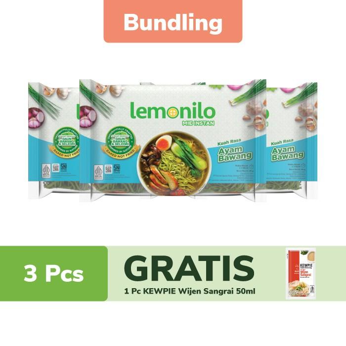 Gambar EcoLegit- 3 Pcs Lemonilo Mie Instan Ayam Bawang FREE KEWPIE Wijen Sangrai 50ml dari edikau sjop undefined Tokopedia