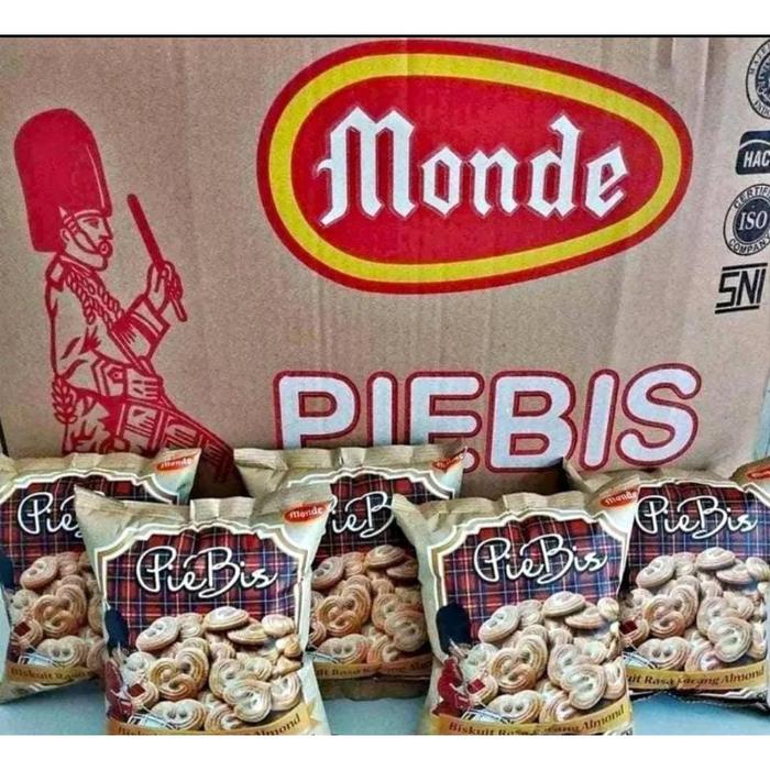Gambar Monde Pie Bis 1Dus / Karton isi 60Pcs 40gr Piebis Biskuit Rasa Almond dari cucuapo_SR2. undefined Tokopedia
