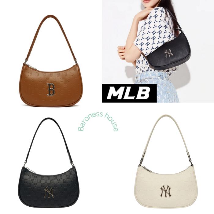 Jual Mlb Classic Monogram Embo Hobo Bag Terbaru - brown Jual Mlb Classic Monogram Embo Hobo Bag Terbaru - brown