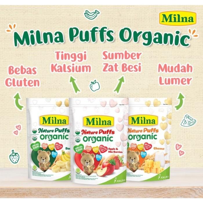 Gambar vv MILNA Nature Puff Organic Pouch 15gr - Cheese - Cheese dari viviantbk undefined Tokopedia