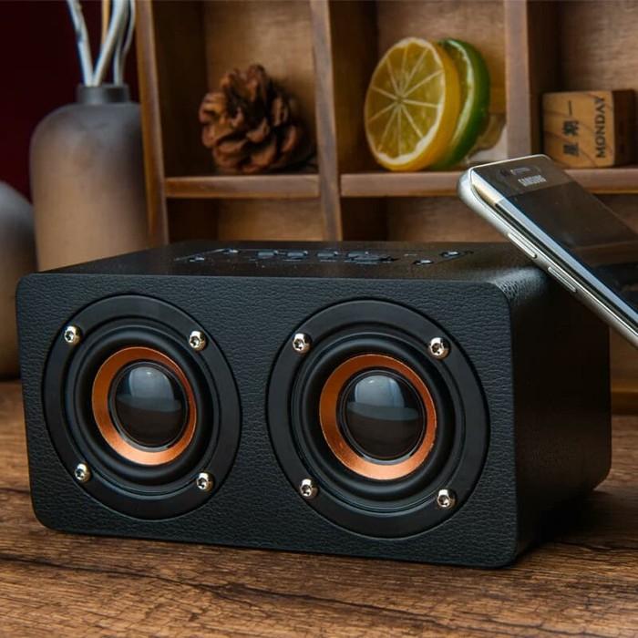 Jual speaker bluetooth wood mini subwoofer-speaker kayu hifi sound