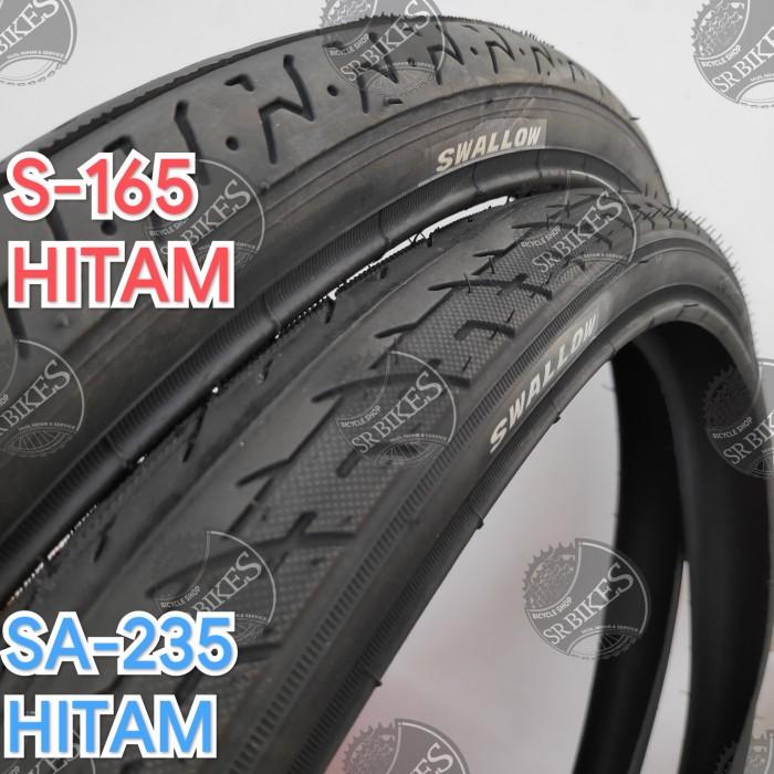 Gambar Ban Luar Sepeda 26 x 1.75 HITAM. HALUS RACING ROAD. SWALLOW DELI TIRE - S-165 Terlaris - S-165 dari Halumah_store undefined Tokopedia