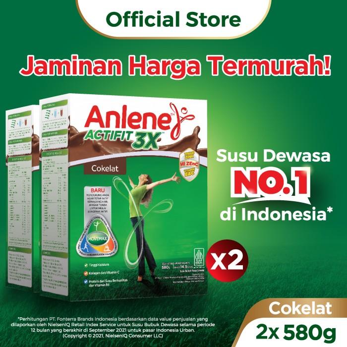 Gambar Anlene Actifit 3X Susu Bubuk Dewasa Cokelat 2X580G - Tulang & Sendi Terlaris dari Dibelikakak. undefined Tokopedia