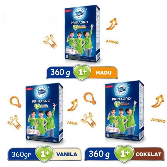 Gambar Frisian Flag Primagro Usia 1+ 360gr - Susu Pertumbuhan Untuk Anak Usia 1-3 Tahun - Vanila dari Kencana Swalayan_NEW undefined Tokopedia
