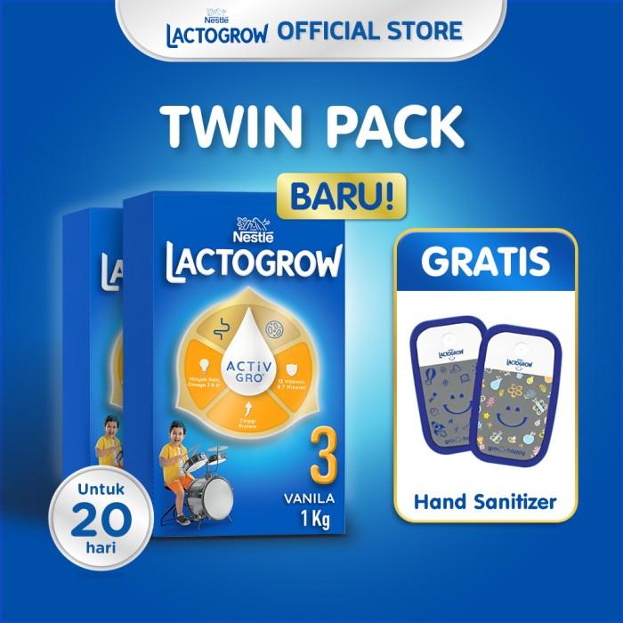 Gambar Baby&Me- Nestlé LACTOGROW 3 Vanilla Susu Box 1Kg x 2pcs + Hand Sanitizer dari gsjdbfjkg undefined Tokopedia
