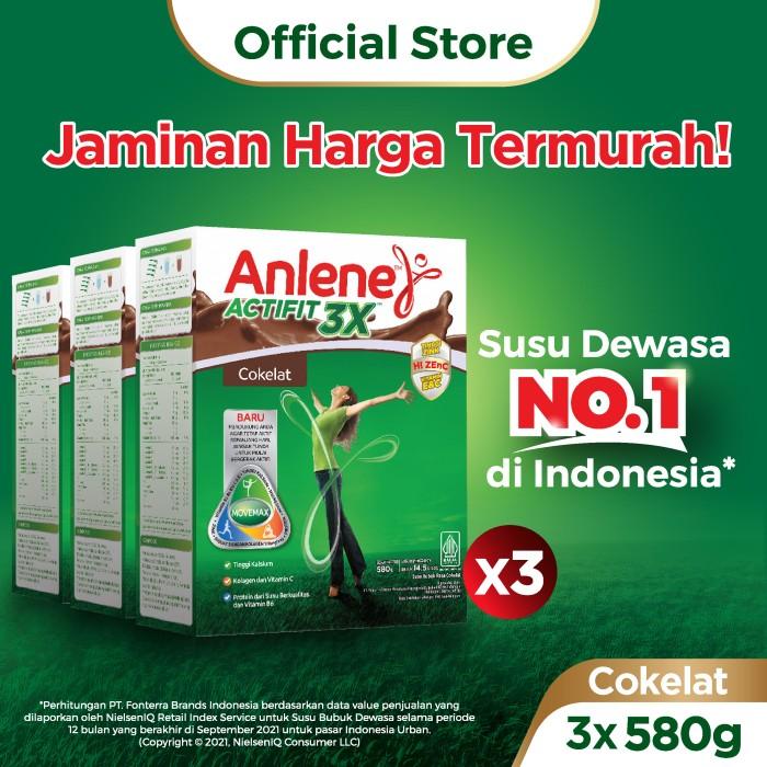 Gambar Anlene Actifit 3X Susu Bubuk Dewasa Cokelat 3X580G -Tulang & Sendi Terlaris dari Dibelikakak. undefined Tokopedia