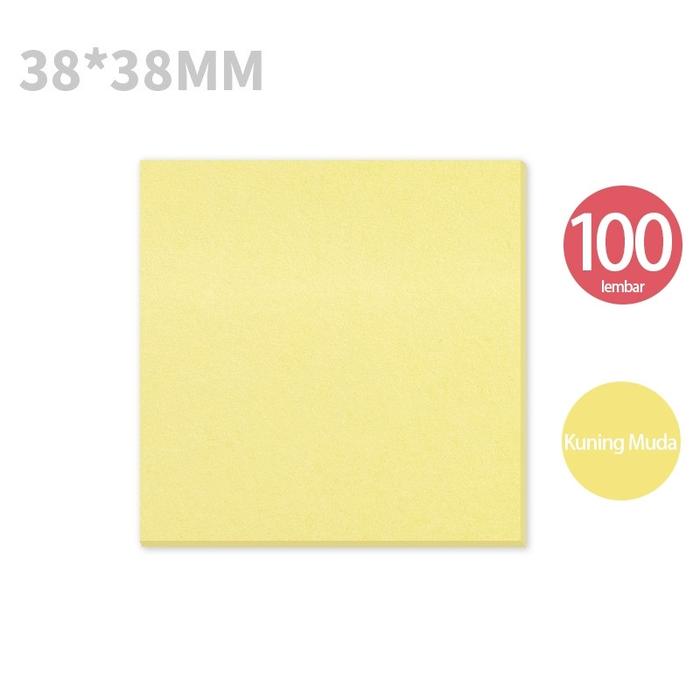 Gambar LABEL WARNA DALAM GAYA/Memo MINI/STICKY NOTES MINI/MEMO STICKY NOTE KERTAS-Jett - Kuning Muda dari Jett toko undefined Tokopedia