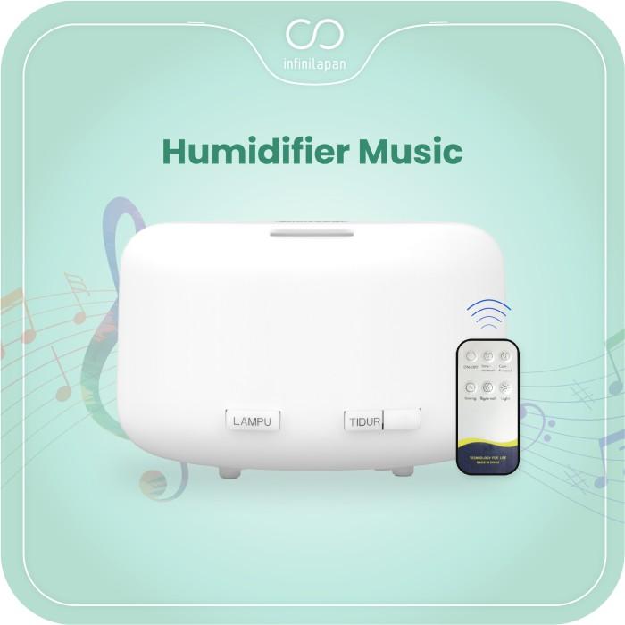 Gambar HUMIDIFIER AIR DIFFUSER 500ML + REMOTE + 7 COLOR LED| PELEMBAB RUANGAN - HumidifierMusic dari Infinilapan office undefined Tokopedia