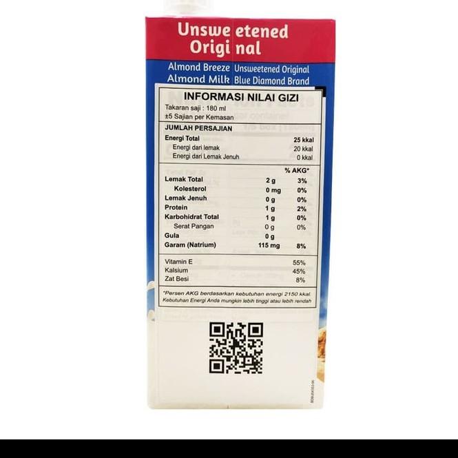 Gambar Ay0! Almond Breeze Susu Milk Unsweetened Import Diet 180 ml dari dadah32 undefined Tokopedia