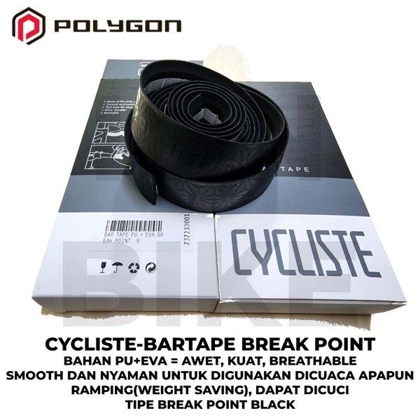 Gambar Bartape CYCLISTE BREAK POINT BLACK Pelilit Stang Balap Fixie Dropbar Drop Bar Empuk Awet Terbaru No Bar Tape Velo Ritchey Supacaz Ztto Liteskin dari cilemang undefined Tokopedia