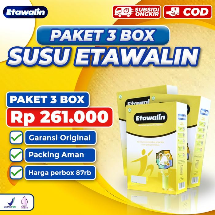 Gambar Etawalin Original 3 Box - Susu Kambing Etawalin Asli Original Atasi Nyeri Sendi dan Tulang dari TOKO PHEDIA undefined Tokopedia