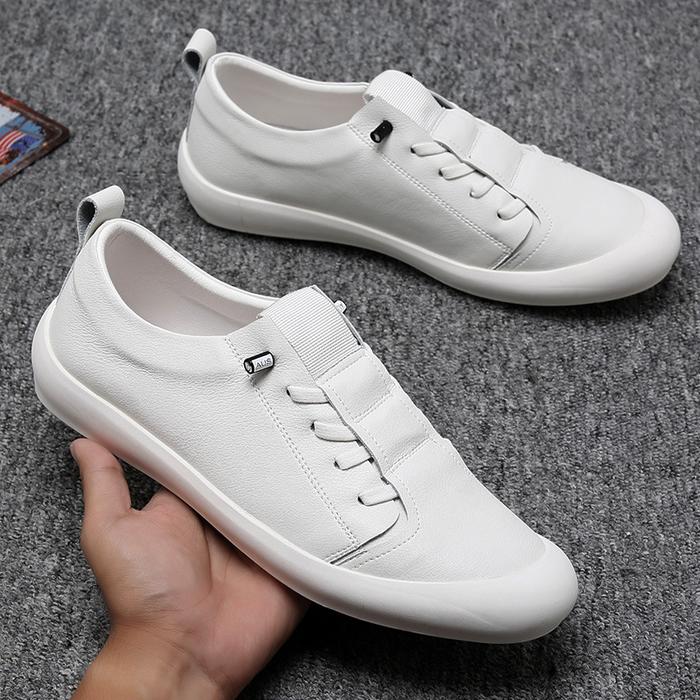 Jual New Genuine Leather Shoes Men Sneakers Casual Male Footwear