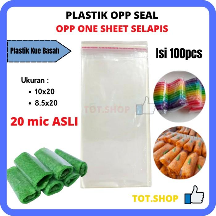 Gambar [100-lbr] One Sheet Plastik OPP Lem Selapis Selembar Plastik Kue Basah - 10 x 20 dari MyTOT undefined Tokopedia