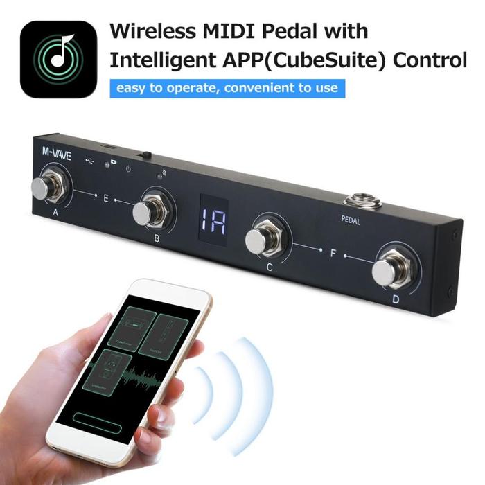 Gambar ZAIRA M-VAVE Wireless MIDI Controller CHOCOLATE Programmable design MIDI System For BIAS FX 2/Expression Pedal/Zoom MS-50G/G1xon dari zairadesti undefined Tokopedia