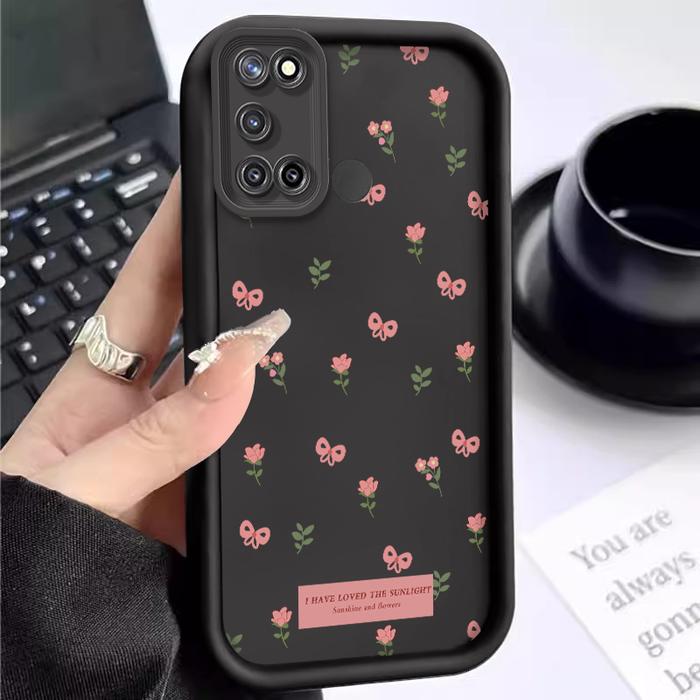 Gambar Casing Hp For Realme C17 C25 C25s C25Y C21 C21Y C20 C20A C15 C12 Bunga kecil Shoftcase slim shockproof silicon soft case premium - BLACK, Realme C12 dari parabatokoresmi undefined Tokopedia