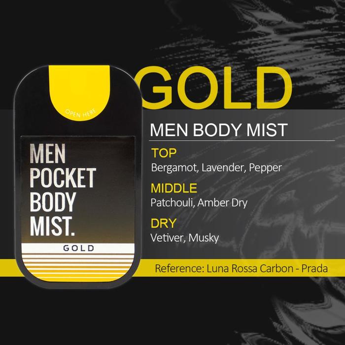 Gambar MINISO PARFUM PRIA BODY MIST / MEN POCKET BODY SPRAY /MALE SCENT SPRAY - Gold dari Kado Grosir undefined Tokopedia