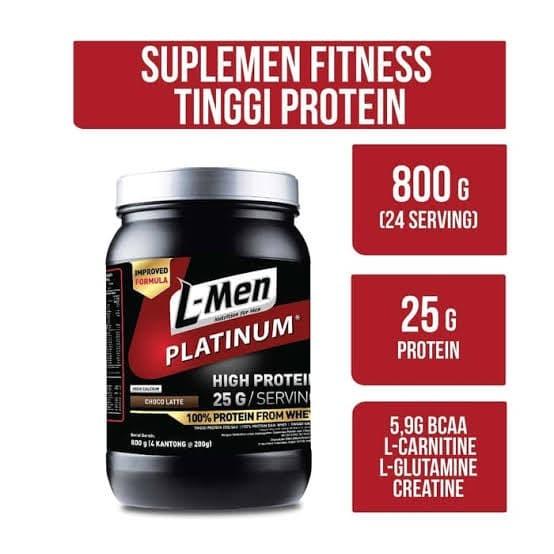 Gambar New L-Men Platinum 800 Gr Whey Protein With Isolate Lmen Choco Latte dari baiyukuro undefined Tokopedia