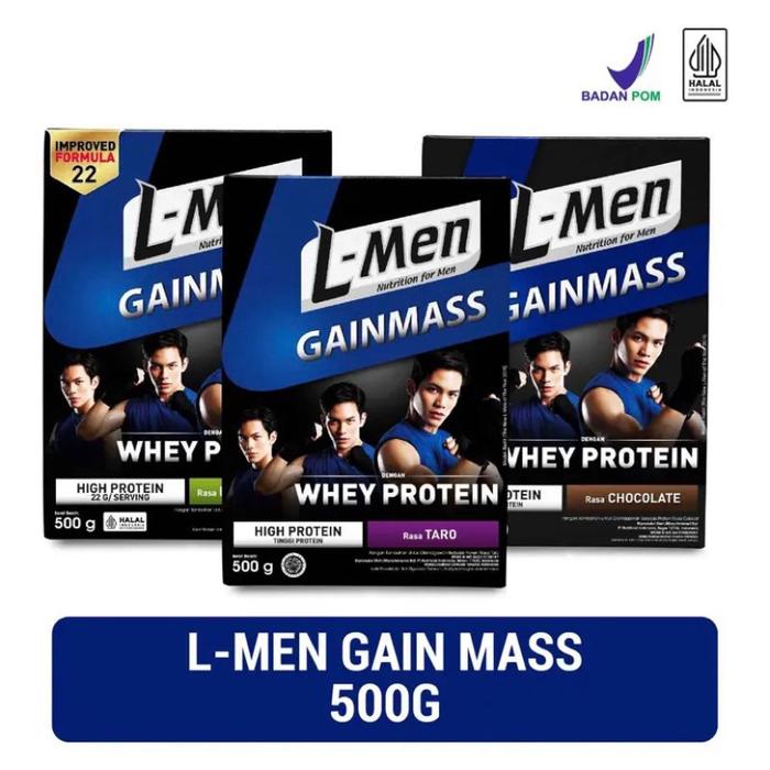 Gambar L-Men Gain Mass Coklat / Taro / Klepon Latte 500Gr -Gratisongkir - Cokelat dari Milk Joy undefined Tokopedia