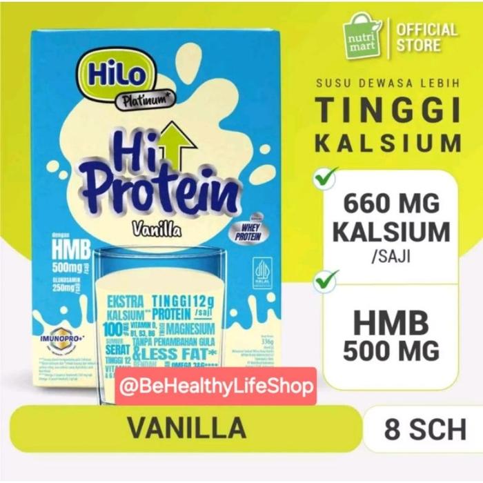 Gambar Hilo Platinum Vanilla + HMB 8 sachet - susu tinggi protein jaga masa otot dari JOKOWI OFFICIAL undefined Tokopedia