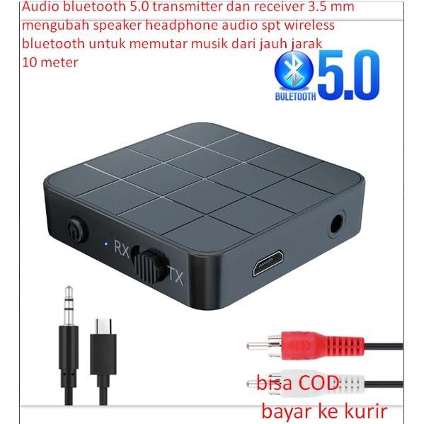 Gambar - aqua Audio bluetooth 5.0 transmitter dan receiver 3.5 mm mengubah speaker headphone audio spt wireless bluetooth untuk memutar musik dari jauh jarak 10 meter dari aquawinnn undefined Tokopedia