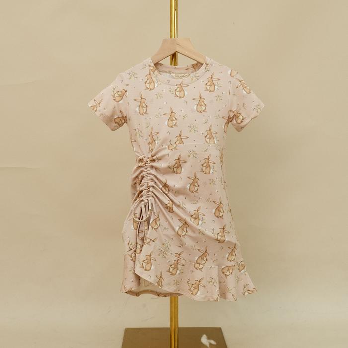 Gambar HARLOW KIDS Drawstring Tencel Dress For Girls | Dress Anak Perempuan - Bunny Bee, S dari GAYAkidsStore undefined Tokopedia