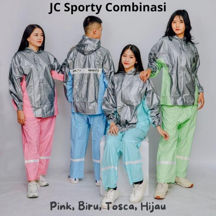Gambar jas hujan PENGUIN jaket celana SPORTY COMBINASI PENGUIN'S JAS HUJAN PENGUINS Sporty Combinasi PENGUIN'S - Hijau dari PIK Indonesia undefined Tokopedia