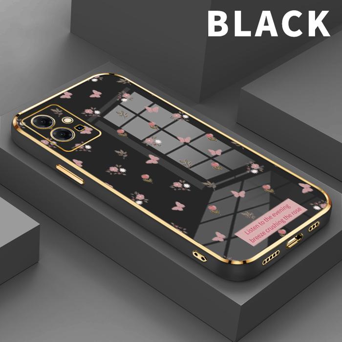 Gambar Casing Hp For VIVO T1 5G T1x T2 4G T3 U10 U3 U3X U20  Layar penuh bunga kecil Shoftcase slim shockproof silicon soft case premium - Black, VIVO U3 dari parabatokoresmi undefined Tokopedia