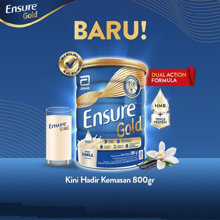 Gambar Ensure Gold Susu Rendah Laktosa Vanila 800 G -Gratisongkir dari Milk Joy undefined Tokopedia