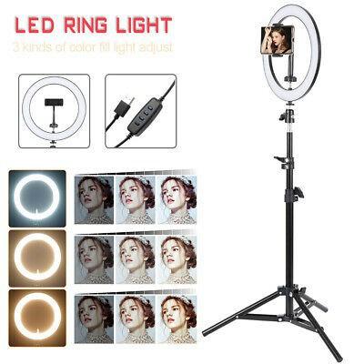 New Ring Light Led 26cm33cm Photo Studio Light With Tripod Selfie Stick  Phone Ringlight Camera Makeup Beauty