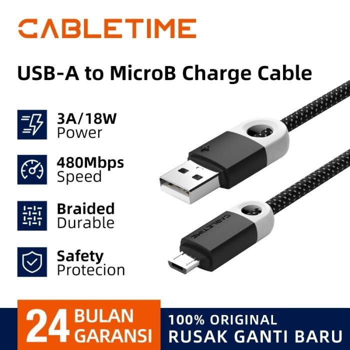 Promo CABLETIME Kabel Data USB Micro 3A Fast Charging Premium