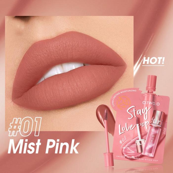 Gambar OTWOO LOLEPOP MINI | 01 Mist Pink | 04 Pumpkin Brown | 07 Pink Rose | LIP TINT LIP GLOSS MINI SIZE TRAVEL SIZE AWET TAHAN LAMA - 01 Mist Pink dari RITARA_NEW undefined Tokopedia