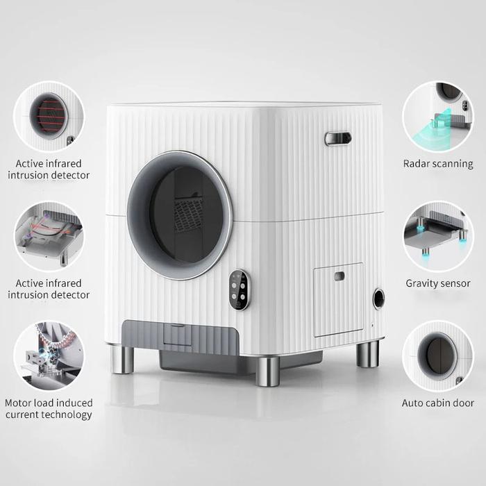 Jual Jual, Automatic Cat Litter Box Smart App Control Self