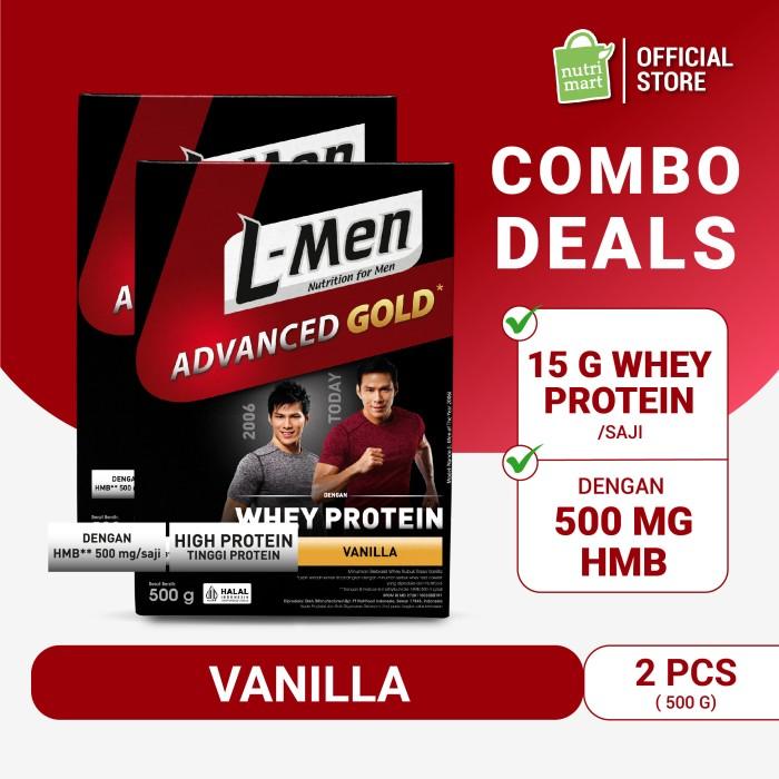 Gambar TahesJaya- Twin Pack - L-Men Advanced Gold Vanilla 500 g dengan 500mg HMB dari SUKITY ADERSA998 undefined Tokopedia