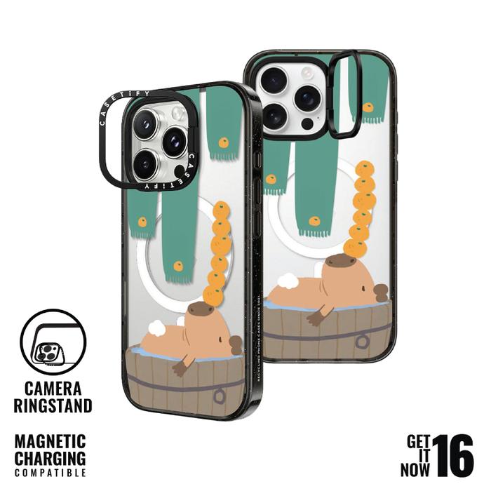Gambar Case For iPhone 16 Pro Max Casetify Magsafe Impact Ring Bath Capybara - Clear, 16 Pro Max dari PlayWorks Store undefined Tokopedia