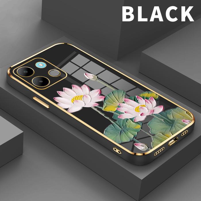 Gambar Casing Hp For  Infinix Smart7 7 HD  5 Smart 4 4C 6 6 HD 6 Plus  Teratai giok teratai Shoftcase slim shockproof silicon soft case premium - Black, Infinix Smart 4C dari parabatokoresmi undefined Tokopedia